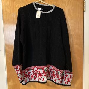 vintage sweater womens Knit Floral Sz S